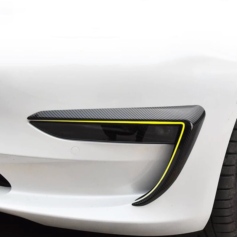 2017-2023 Tesla Model 3 Carbon Fiber Fog Lamp Trim.