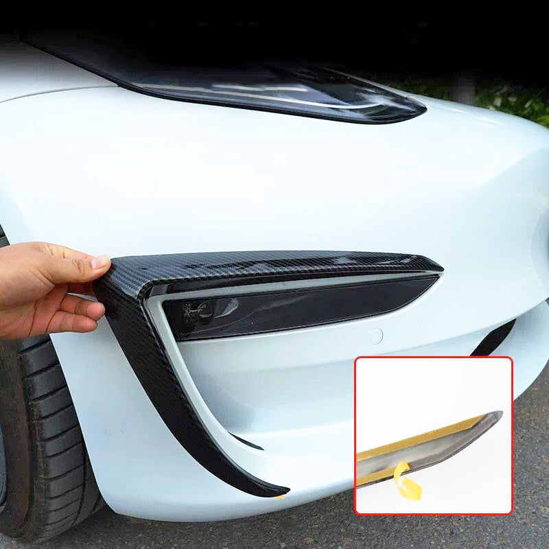 2017-2023 Tesla Model 3 Carbon Fiber Fog Lamp Trim.