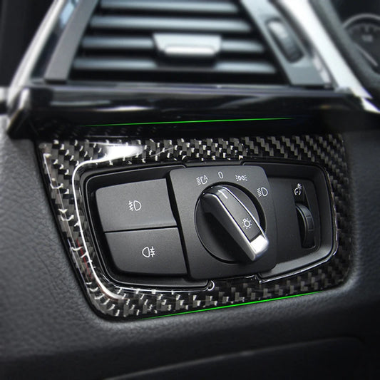 2013-2018 BMW 3-4Series Fx Generation Carbon Fiber Headlight Switch Frame.
