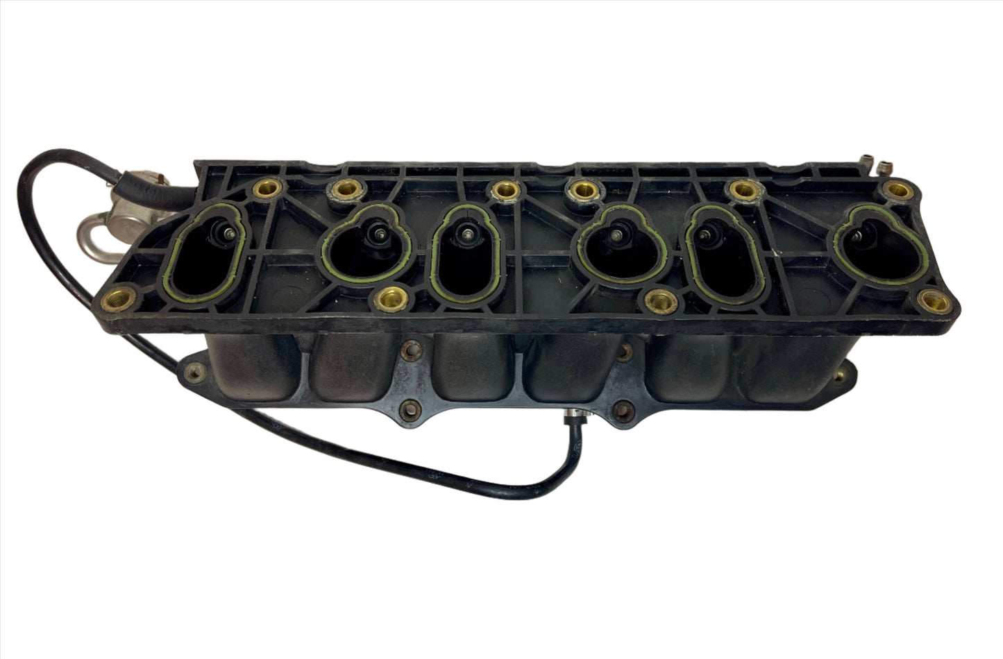Genuine 1998-2004 Volkswagen Golf (MK4) VR6 lower intake manifold with fuel rail.