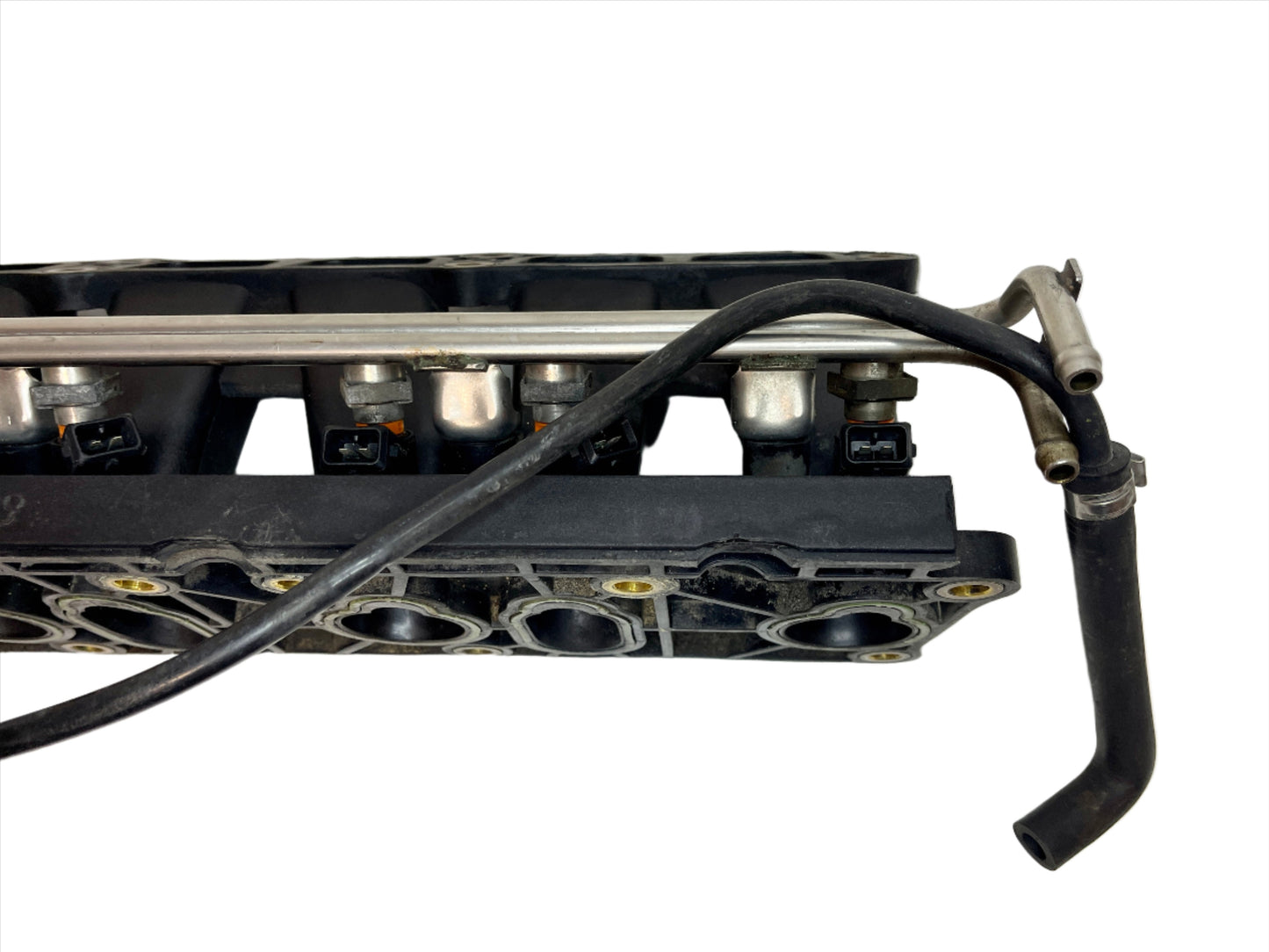 Genuine 1998-2004 Volkswagen Golf (MK4) VR6 lower intake manifold with fuel rail.