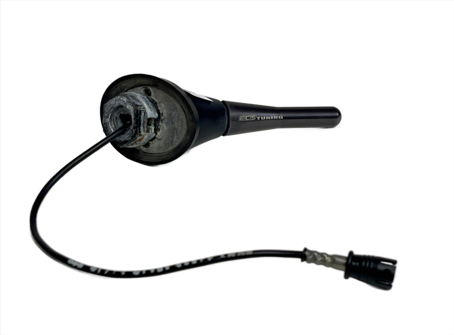 ECS Tuning 68mm Sharan Style Billet Aluminum Black Antenna for Volkswagen Golf (MK4).
