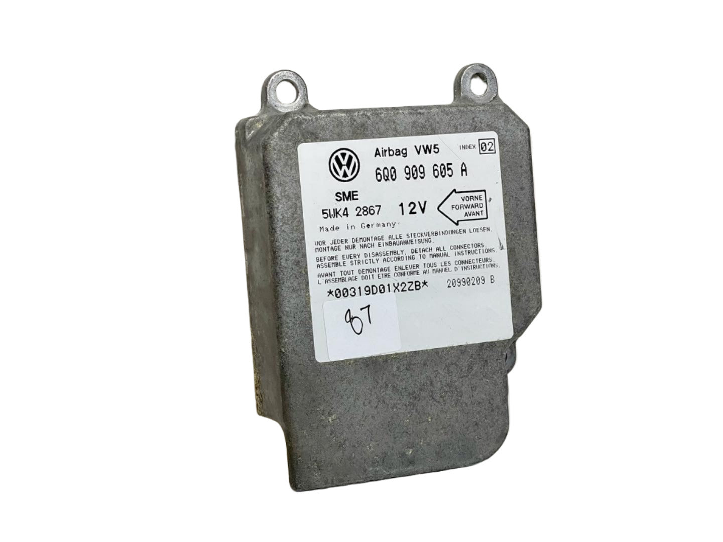 Genuine 1998-2004 Volkswagen Golf (Mk4) Airbag Electronic Control Module.