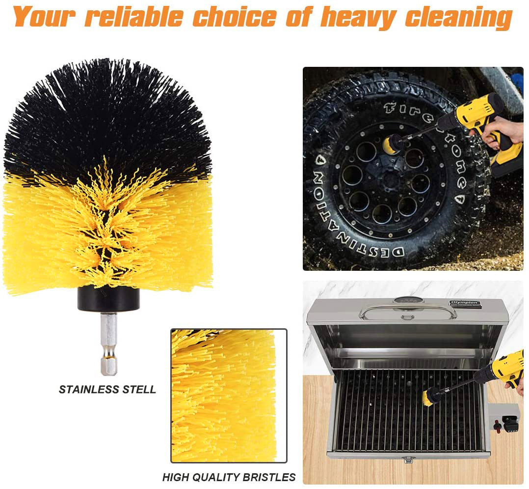 Auto Detailing Electric Drill Head Cleaning Brush.